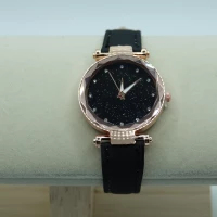 OROLOGIO CON CINGHIA NERA E QUADRANTE NERO